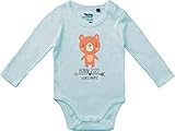 Kleckerliese Baby Body Langarm mit Motiv Born 2022 Tiermotiv Bär Pfeil Wunschname und Wunschjahres Zahl Vintage Sprüche Jungen Mädchen, LightBlue,68