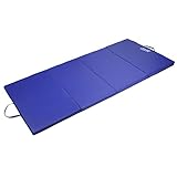 CCLIFE Turnmatte Weichbodenmatte Klappbar für zuhause Fitnessmatte Gymnastikmatte rutschfeste Sportmatte Spielmatte 200x100x5 Blau, Farbe:B