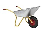 Ravendo BD 1002 PUR Schubkarre | 100 Liter Mulde | pannensicheres PU Rad | 150 kg Tragkraft | pulverbeschichteter R