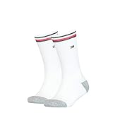 Tommy Hilfiger Unisex Kinder Tommy Hilfiger Iconic Kids' Sports Socken (2 Pack), white, 39-42