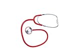 Pflegehome24® Stethoskop Flachkopf-Stethoskop rot, super Diagnostik, super Akustik