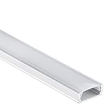 LED Anser Aluminium Profil 10 Meter LED Profil (5 * 2 Meter) für LED Streifen & LED Bänder + Abdeckung Opal (milchige Abdeckung) LED Alup