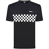 Lambretta Herren T-Shirt, zweifarbig, kariert, Schwarz, Schwarz , XXL