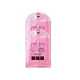 Renhekek Kleidersäcke, Anzugtasche für Schrank, Aufbewahrung, Zwickel für die Aufbewahrung von Kleidung, atmungsaktiv, für Mäntel, Pullover, Kleider (Rosa, M)