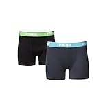 4er PACK PUMA Kinderboxer. Boxershorts Jungs, Retroshorts in aktuellen Farben Kollektion 2016/2017, in 95%iger Baumwollqualität (134-140, India Ink)