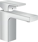 hansgrohe Waschtischarmatur Vernis Shape, Wasserhahn Bad mit Auslauf Höhe 100 mm, mit Zugstange, Badarmatur wassersparend, C