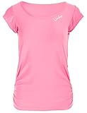 WINSHAPE Damen Super leichtes Functional Kurzarmshirt AET106, Slim Style Fitness Yoga Pilates Tanktop, neon-pink, M
