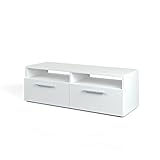 Vicco Lowboard Diego - Fernsehtisch Sideboard Fernsehschrank TV-Board Schrank (95cm, Weiß Hochglanz)