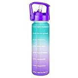 ZHUAIG Wasserflasche 1L Wasserflasche Mit Strohsport Im Freien Campingbecher Trinkflaschen Breiter M