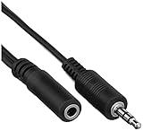 PremiumCord Verlängerung Klinkenkabel 3,5mm, Länge 2m, Klinke 3,5mm, Stecker auf Buchse, Aux Headset Audio Verlängerungskabel, geschirmt, Farbe schw