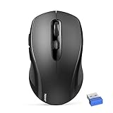 TECKNET Bluetooth Maus, 2400 DPI Kabellose Maus Wireless Bluetooth Mouse mit Verwenden Bluetooth 5.0, 3.0 2.4G mit DREI M