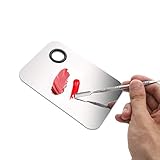 Hivexagon Edelstahl Mischpalette mit Spachtel Idee für Make-UP Kosmetik oder Nagelkunst BT057