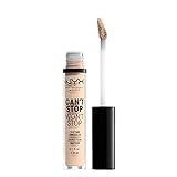 NYX Professional Makeup Can't Stop Won't Stop Contour Concealer - wasserfester flüssiger Abdeckstift, Kaschieren & Highlighten, 3,5 ml, Light Ivory 04