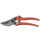 Original LÖWE 14 Gartenschere Rosenschere 14.107 mit scharfen Stahlklingen aus Carbon - leichte Bypass-Schere mit Antihaftbeschichtung zum Schneiden für Rosenbüsche Rosenzweige Äste Schnittb