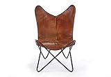 Kobolo Butterfly Chair Schmetterlingsstuhl Butterfly Sessel aus Leder - B