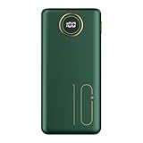 CH-LYD Ladegerät Für Tragbare Telefone 20000 Mah Power Bank Dual Ports Externe Akkus Mit LCD-Display Powerpack Ultradünn Nur 1,5 cm (Rosa),Grün,10000M