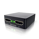 CSL - 4k HDMI Splitter Verteiler - Ultra HD Verteiler mit 2160p Full HD 1080p - CEC - HDCP - 3D Ready - Deep Color 30bit, 36bit, 48bit - vergoldete Kontakte - schw