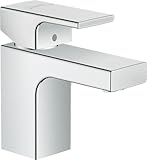 hansgrohe Waschtischarmatur Vernis Shape, Wasserhahn Bad mit Auslauf Höhe 70 mm, mit Zugstange, Badarmatur wassersparend, C