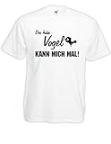 T-Shirt - Der frühe Vogel kann Mich mal! (Weiß, L)