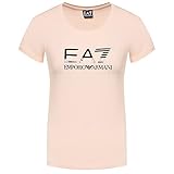Emporio Armani Damen T-Shirt EA7 8NTT63 TJ12Z Rundhals Kurzarm Gr. XS, beig