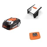 YARD FORCE Mähroboter NX80i mit Garage - bis zu 800 qm, Selbstfahrender Rasenmäher Roboter mit WLAN-Verbindung, App-Steuerung, iRadar Ultraschallsensor, Kantenschneide-Funktion, LCD-B