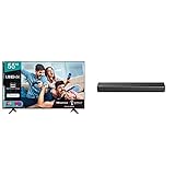 Hisense 55AE7000F 139 cm (55 Zoll) Fernseher, Schwarz + HS214 2.1 Soundbar Home Theater System/ 80W/ integrierter Subwoofer/Bluetooth/Schw