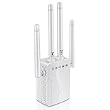 Selcouthlie Kabellos Extender WiFi Signal VerstäRker 1200 Mbit/S 5 GHz 2,4 GHz Dual-Band Extender Kabellos VerstäRker, EU Steck