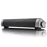 Portable Sound Bars for TV with Subwoofer, 10w Bluetooth 5.0 Sound Bars for Projectors USB Powered Speakers Hi-fi Stereo Bass Bar Portable Computer Sound Bar Speaker for Desktop Laptop