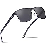 CARFIA Polarisierte Herren Sonnenbrille Metallrahmen UV 400 Fahrerbrille Sportbrille Kategorie 3