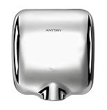 anydry 2800 Klassisch Elektrischer Händetrockner Automatisch 8-12 Sekunden Schnell Trocken Wandmontage Polieren Edelstahl 1400-1650W