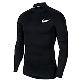 Nike Herren Langarm-Oberteil Pro, Black/White, L, BV5592-010