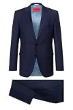 HUGO Herren Jeffery/Simmons212 Regular-Fit Anzug aus Panama-Schurw