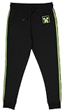 Minecraft - Jungen Trainingsanzug Hose - 100% Baumwolle - Trainingshose Trainingsanzug - Schwarz Jogger - Jogginghose Kinder Fanartikel - Alter 7-8 J