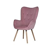 SVITA Cleo Ohrensessel Samt-Bezug Fernsehsessel Relaxsessel R