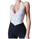 Bestyyo Einfarbige Trägerweste für Damen, kurzes Oberteil 4428 be:Vintage meliert, größe:m Spitzendetail Tasten eleganter Iconic Herzschlag kontur Sterne Sonne mond Terry Funnel sp