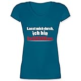 Handwerker Geschenke - Ingenieur - S - Türkis - T-Shirt - XO1525 - Damen T-Shirt mit V
