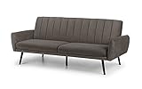 Julian Bowen Sofabett, Gummiholz, grau, 3-S