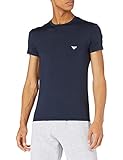 Emporio Armani Underwear Mens All Over Graphic Logo T-Shirt, Marine, M