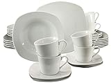 Creatable, 19512, Serie Amelie Weiss, Geschirrset 30 TLG Kombiservice, Porzellan, 34.4 x 29.2 x 35 cm, E