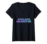 Damen Marketer Vermarkter Marketing Händler Aktien Experte Handel T-Shirt mit V