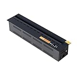caihuashopping Home Elektrokamin XL. Elektrische Kamin Simulation Flamme Metallplatte No Niemand zur Reservierung von Entlüftungen, Schwarz, 78,7' deko elektrokamin (Size : L 78.7')