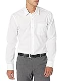 Amazon Essentials Slim-fit Wrinkle-resistant Long-sleeve Solid Dress Shirt Smoking Hemd, Weiß (White), 16' Neck 32'-33' (Herstellergröße:)