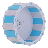 SALUTUYA Hamsterrad, 15cm Hamster Laufräder Kleintierspielzeug Stumm Korkmatte Hamster Laufrad Silent Roller Silent Spinner für Rennmaus Meerschweinchen Frettchen Mäuse(Blue and White)