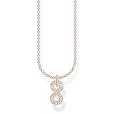 Thomas Sabo Damen Halskette Infinity roségold 925 Sterlingsilber, 38-45 cm Läng