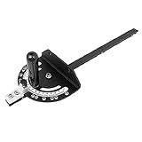 XHJJ Präzisions-Gehrungslehre für die Holzbearbeitung Aluminium-Gehrungsanschlag Winkelenden für maximale Lagerunterstützung und einen Flip-Stop für wiederholte S