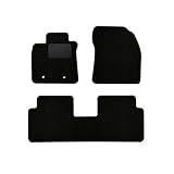 Bär-AfC TY04814 Classic Auto Fußmatten Nadelvlies Schwarz, Rand Kettelung Schwarz, Textiler Trittschutz, Set 3-teilig, Passgenau für Modell Siehe D