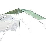 Sonnensegel Auto Camping Heckkonto Familienauto Vorzelt Heckzelt Wasserdicht Autokonto Zelte Tragbar Wasserdicht Dachzelt Anti-UV Zelt für Camping und F