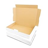 Verpacking 50 Maxibriefkartons 320x225x50mm DIN A4 Weiss MB-4 Maxibrief für Warensendung DHL DPD GLS H, Briefsendung, Päckchen, Versandkarton, Büchersendung