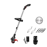 4. 8VF. Tragbarer elektrischer Rasenmäher-Handheld-Rasenmäher-Bauernhof-Haushalt schnurloser Weeder-Garten-Puning-Tool (Color : 1 Battery, Plug Type : EU)