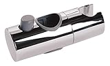 aquaSu® Gleiter für Handbrause | passend für Brausestange mit Ø 25 mm | für Höhen-Verstellung von Brausekopf | Kunststoff | chrom | Schieber | 72352 7